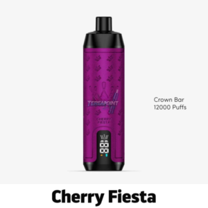 Al Fakher Crown Bar Cherry Fiesta Disposable Vape – 12,000 Puffs of Bold Cherry Flavor