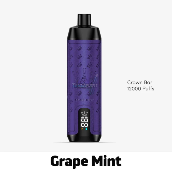 Al Fakher Crown Bar Grape Mint Disposable Vape – 12,000 Puffs of Refreshing Grape & Cool Mint