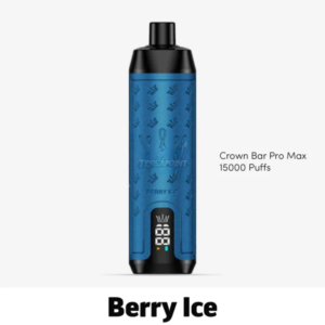 Al Fakher Crown Bar Pro Max Berry Ice Disposable Vape – 15,000 Puffs of Sweet Berry & Cool Menthol