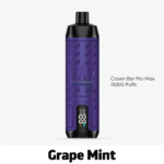 Al Fakher Crown Bar Pro Max Grape Mint Disposable Vape – 15,000 Puffs of Sweet Grape & Cool Mint