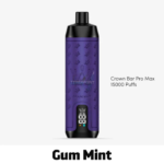 Al Fakher Crown Bar Pro Max Gum Mint Disposable Vape – 15,000 Puffs of Refreshing Mint & Chewing Gum Flavor