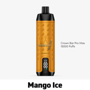 Al Fakher Crown Bar Pro Max Mango Ice Disposable Vape – 15,000 Puffs of Juicy Mango & Cooling Menthol