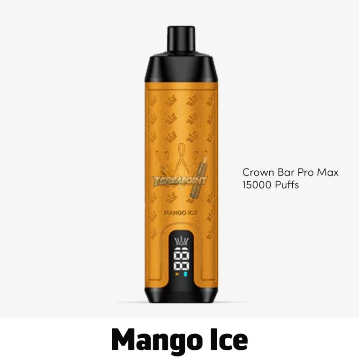Al Fakher Crown Bar Pro Max Mango Ice Disposable Vape – 15,000 Puffs of Juicy Mango & Cooling Menthol