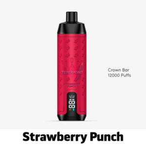 Al Fakher Crown Bar Strawberry Punch Disposable Vape – 12,000 Puffs of Juicy Strawberry Flavor