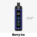 Al Fakher Pro Crown Bar Black Currant Ice Disposable Vape – 8,000 Puffs of Bold Black Currant & Cool Menthol