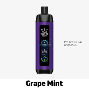 Al Fakher Pro Crown Bar Grape Mint Disposable Vape – 8,000 Puffs of Sweet Grape & Cool Mint