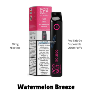 Pod Salt Go Disposable Watermelon Breeze – 2500 Puffs of Fresh & Juicy Flavor | Tereapoint