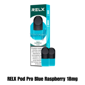 RELX Pod Pro Blue Raspberry 18mg – Bold & Tangy Vape