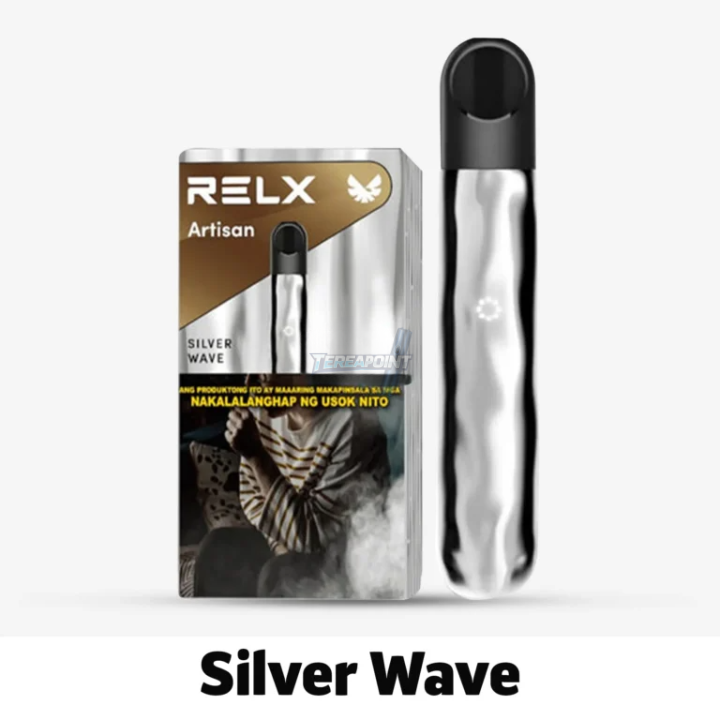 RELX Artisan Metal Silver Wave – Sleek & Premium Vape Device