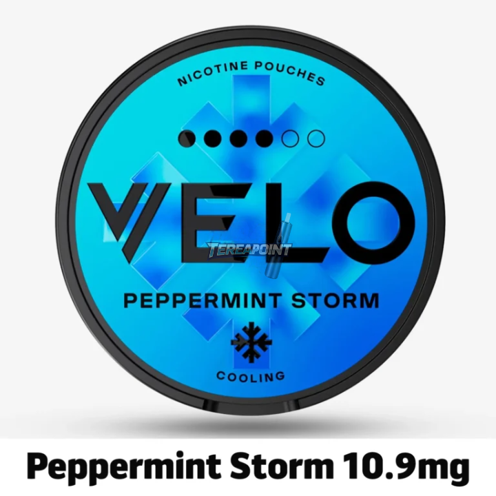 Velo Peppermint Storm 10.9mg – Intense & Cooling Nicotine Pouches