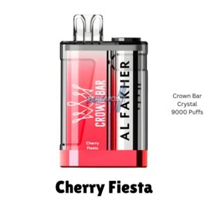 Al Fakher Crown Bar Crystal 9000 Cherry Fiesta – Juicy Cherry & Berry Disposable Vape by Tereapoint