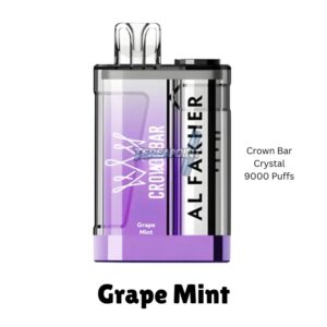 Al Fakher Crown Bar Crystal 9000 Grape Mint – Juicy Grape & Cool Mint Disposable Vape by Tereapoint