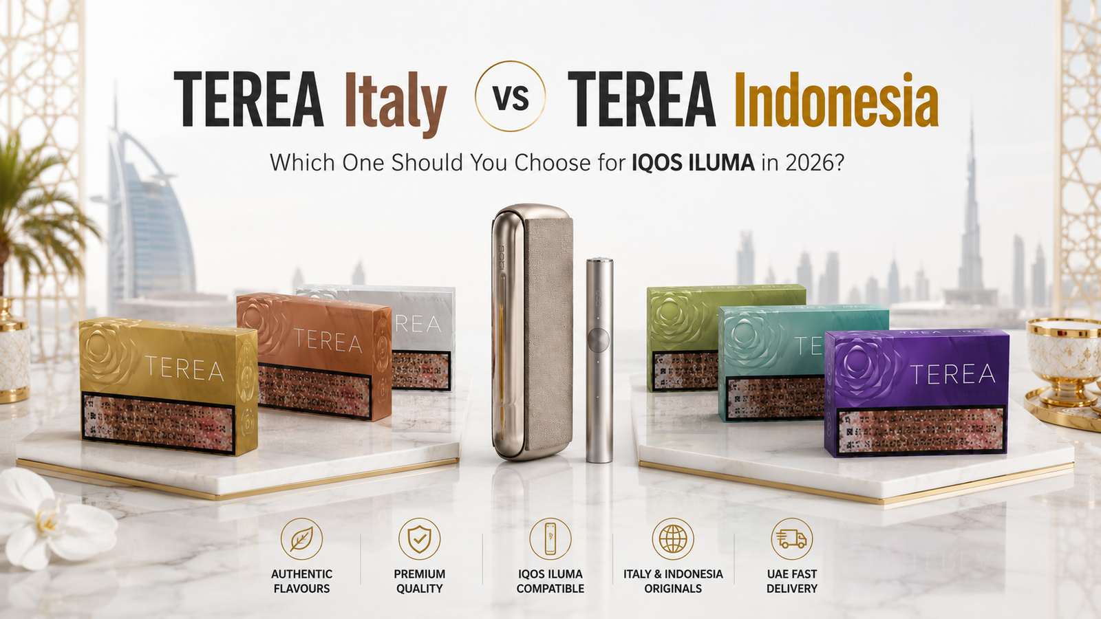 TEREA Italy vs TEREA Indonesia comparison for IQOS ILUMA