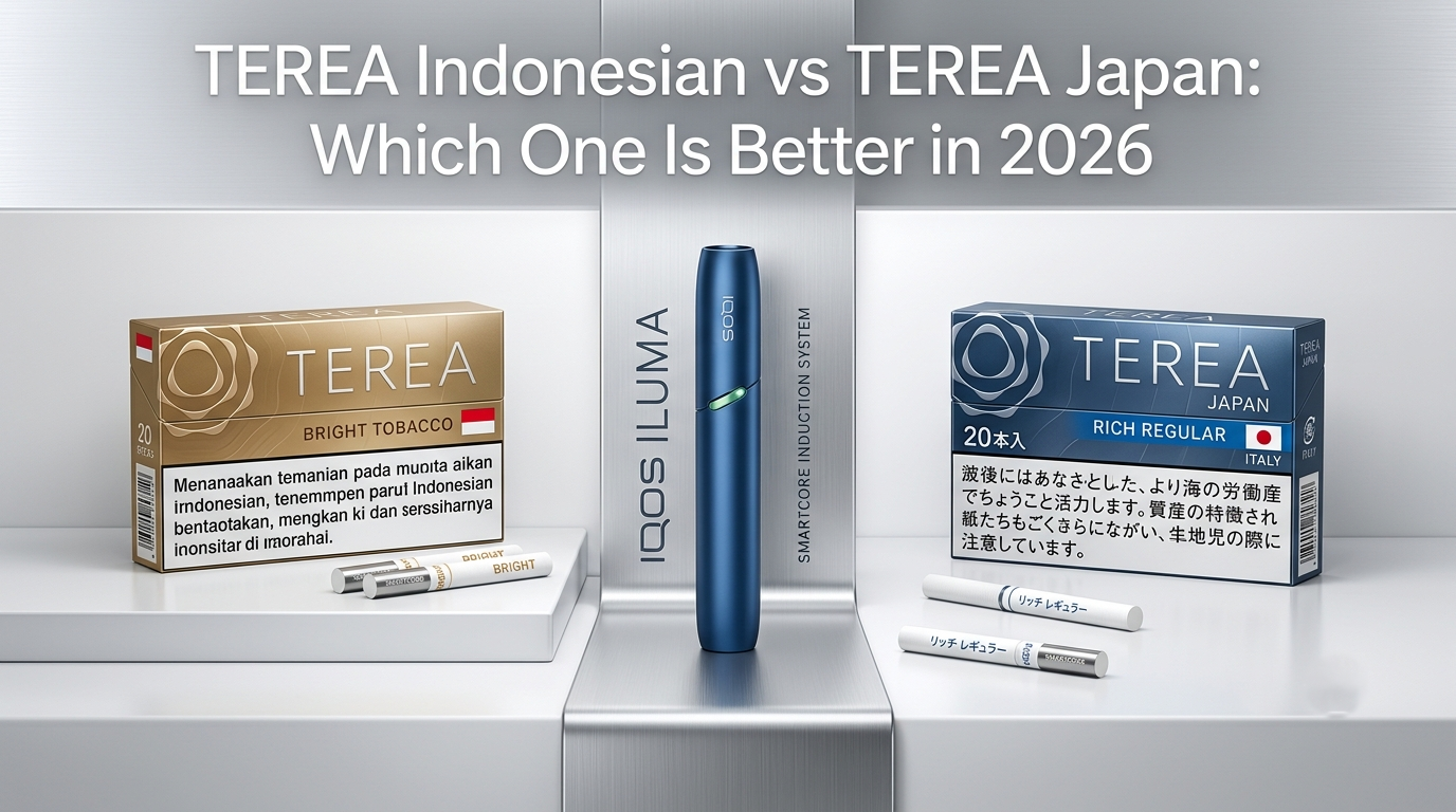 TEREA Indonesian vs TEREA Japan comparison for IQOS ILUMA