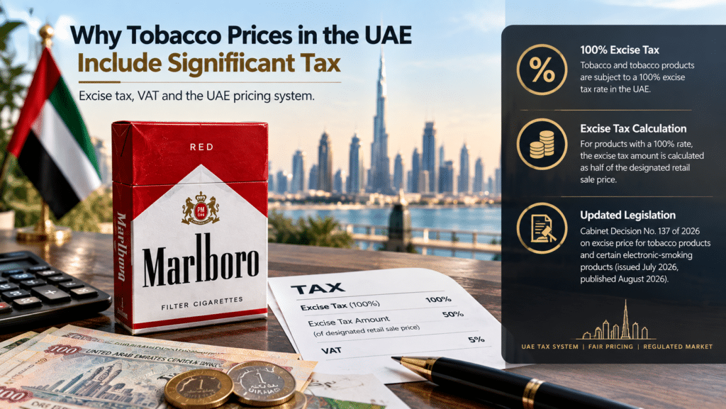 tax in dubai for marlboro cigarettes product