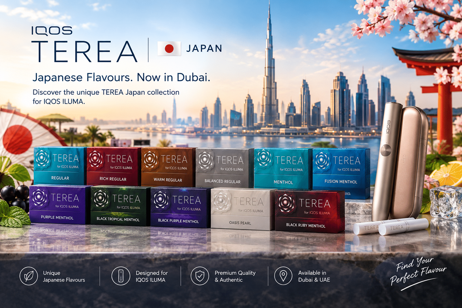 TEREA Dubai Explore Japanese TEREA Flavors Available in the UAE