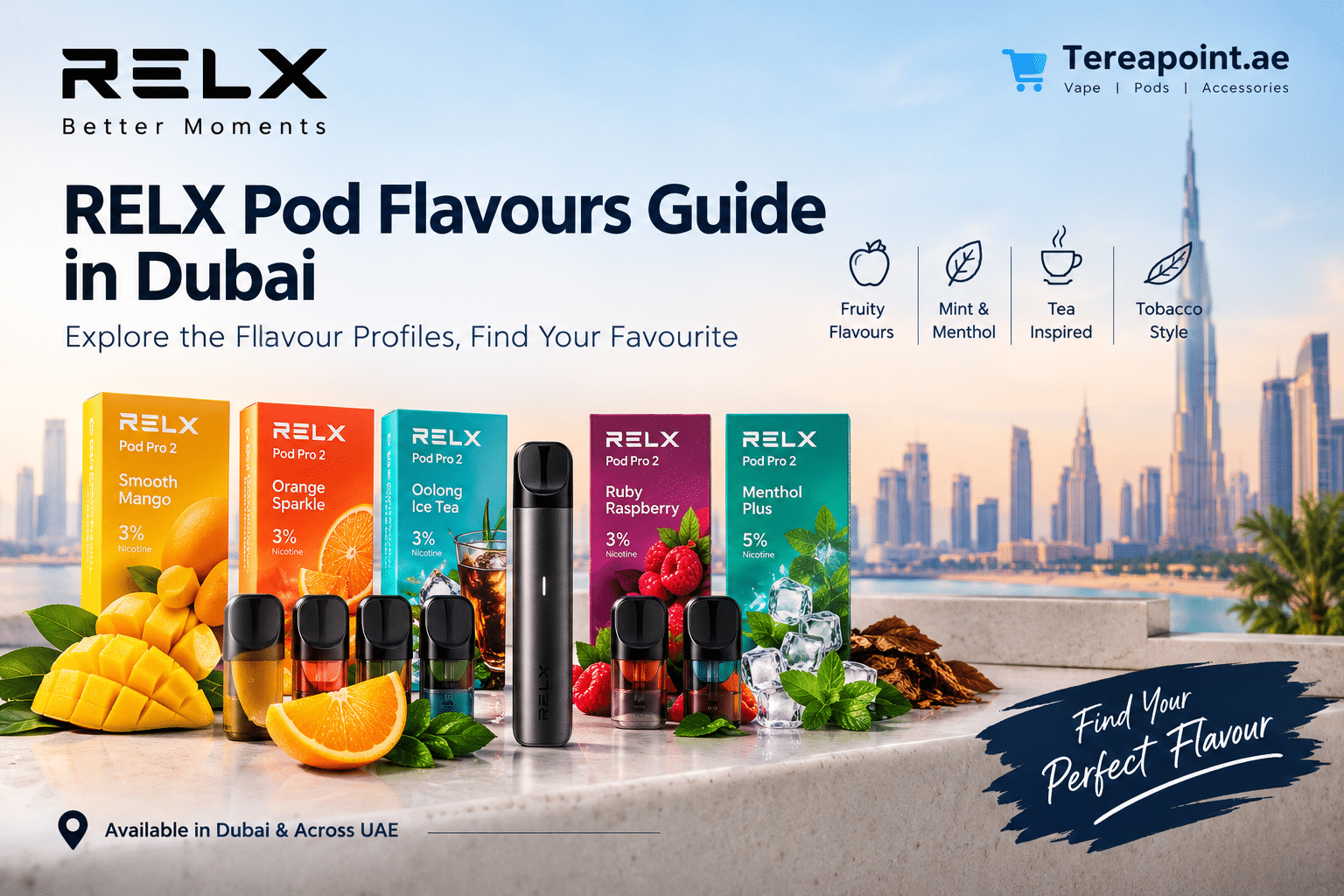 RELX Pod Flavor Guide in Dubai