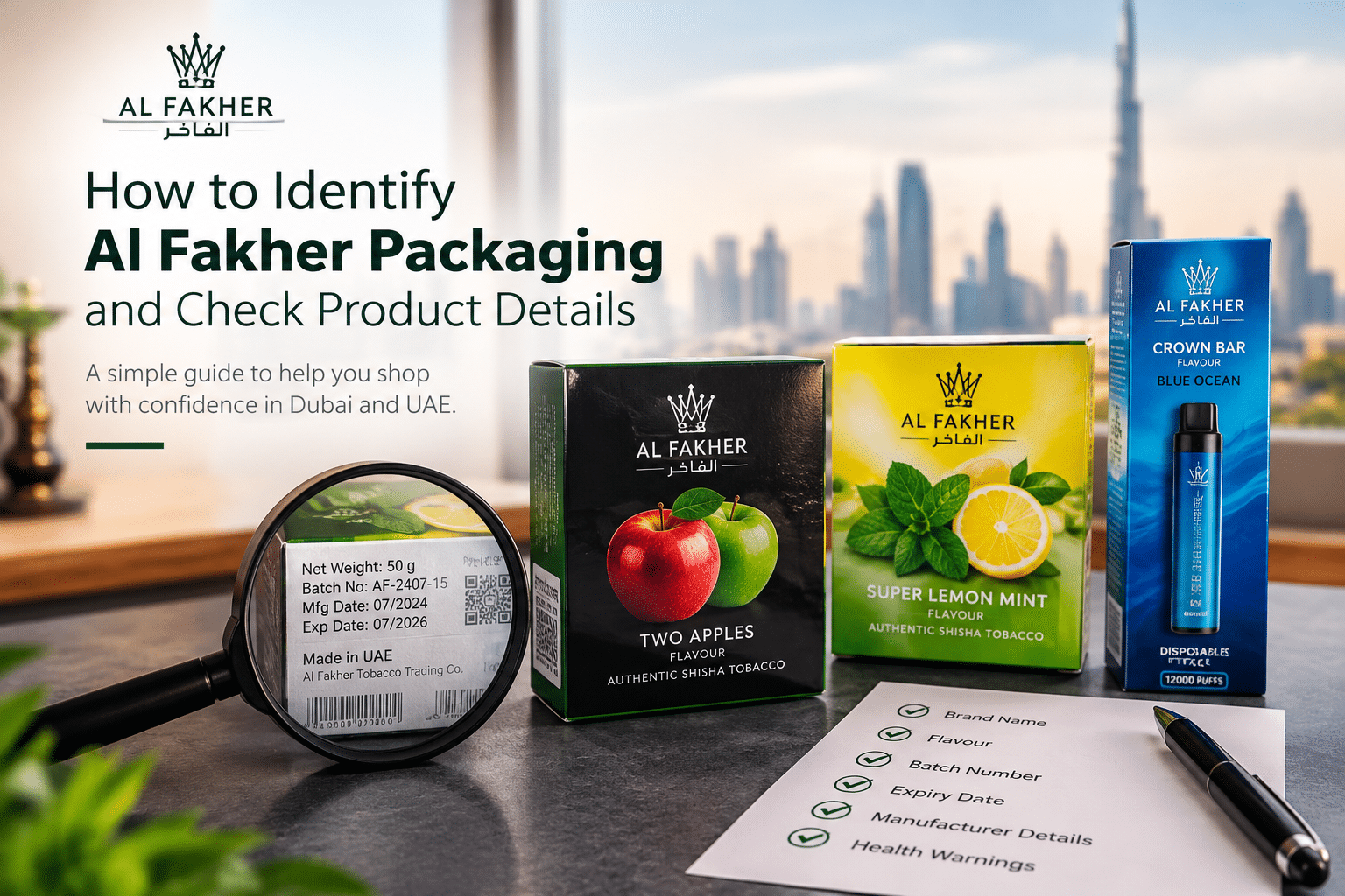 How to Identify Al Fakher Packaging and Check Product Details in Dubai UAE