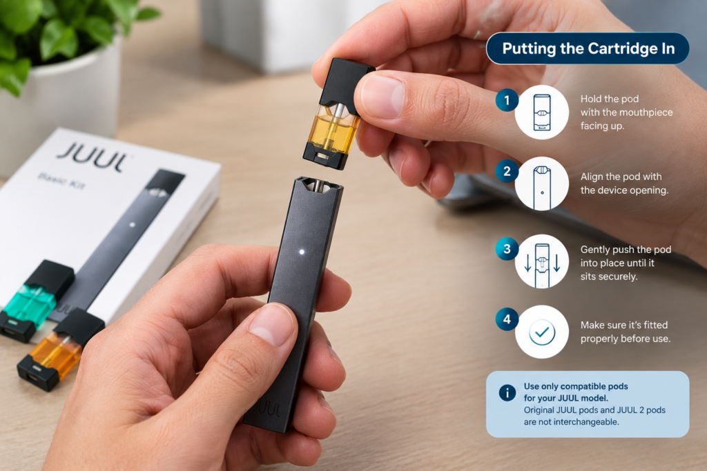Putting the Cartridge Into Your JUUL